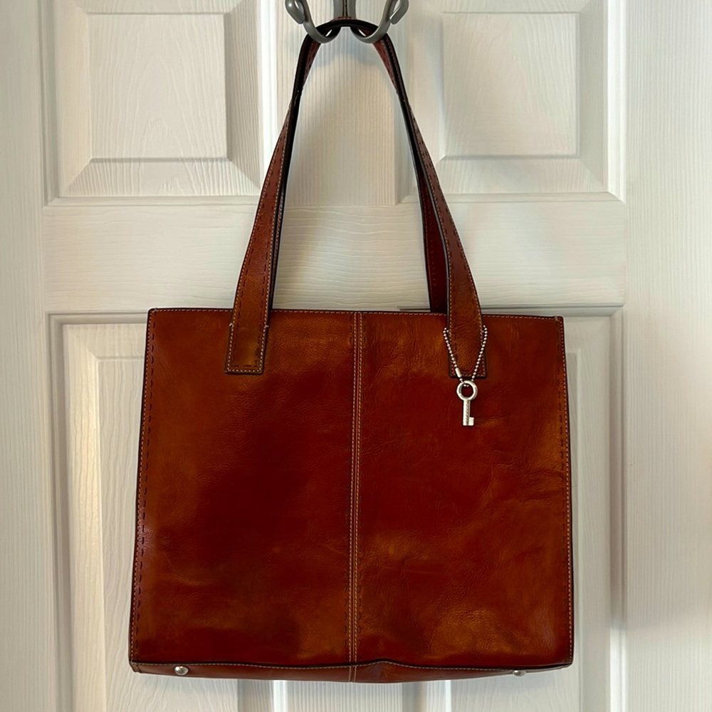 Fossil-Leather Satchel